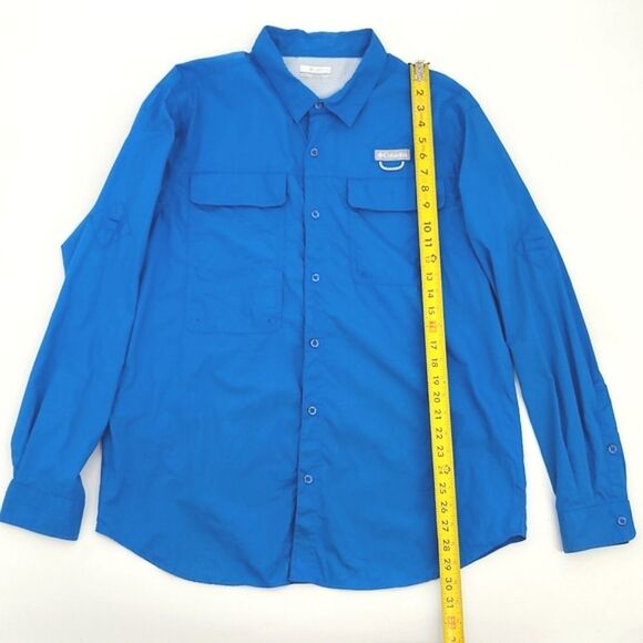 Columbia Shirt Men Size Large PFG Bonehead Long Sleeve Shirt Fishing Outdoors - Picture 3 of 8